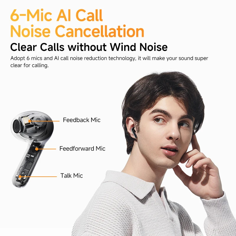 Brought to you by Noellie and AilyBuds Pro+ ANC Wireless Earphone Hi-Res Audio with LDAC Bluetooth 5.3 Earbuds 6 Mic AI HD Call Multipoint Connection
