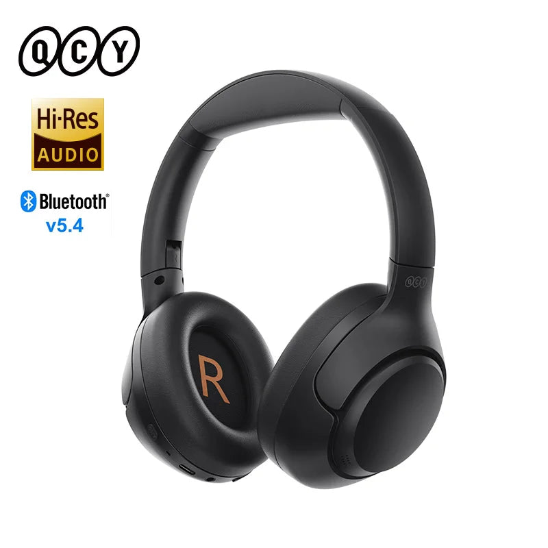 Wireless Headphones Bluetooth 5.4 Hi-Res Audio Over Ear Headset 43dB Hybrid Active Noise Cancellation Earphones 60H