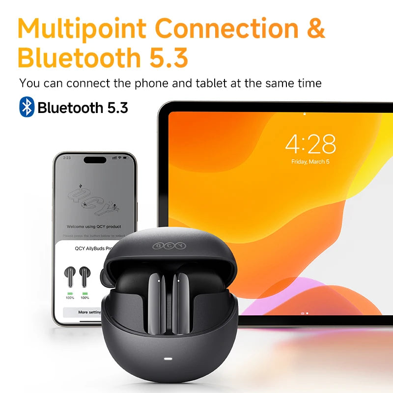 Brought to you by Noellie and AilyBuds Pro+ ANC Wireless Earphone Hi-Res Audio with LDAC Bluetooth 5.3 Earbuds 6 Mic AI HD Call Multipoint Connection