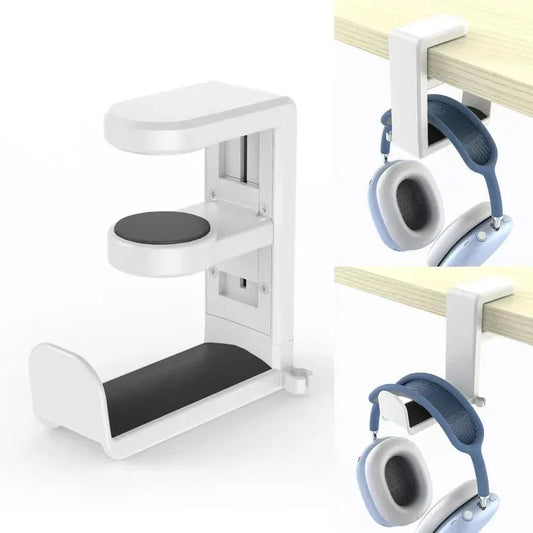360° Rotating Headphone Hook Stand with Cable Clip