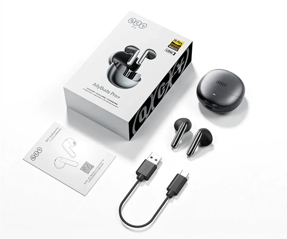 Brought to you by Noellie and AilyBuds Pro+ ANC Wireless Earphone Hi-Res Audio with LDAC Bluetooth 5.3 Earbuds 6 Mic AI HD Call Multipoint Connection