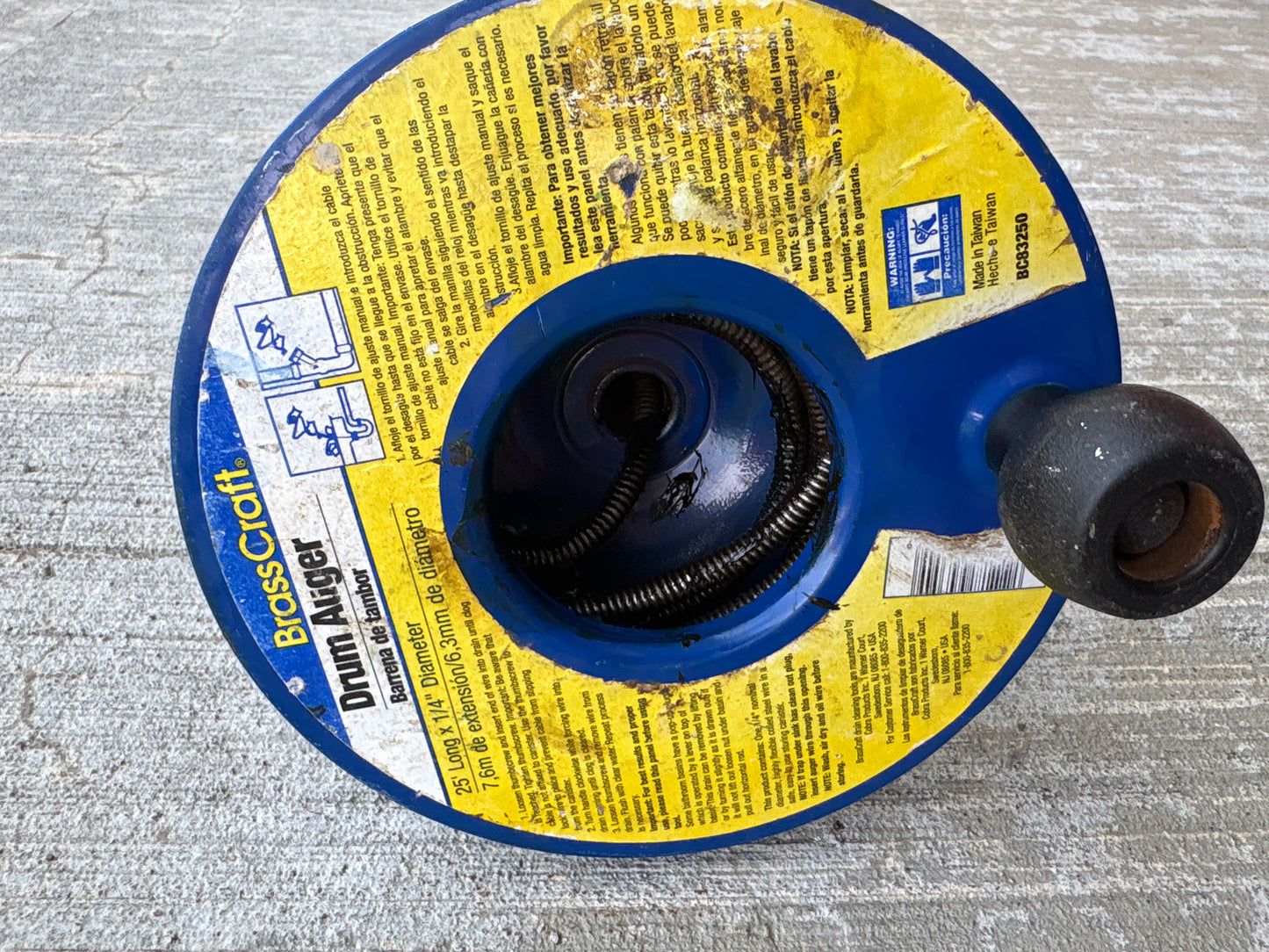 25-ft Manual Drum Auger – Drain Snake Rental