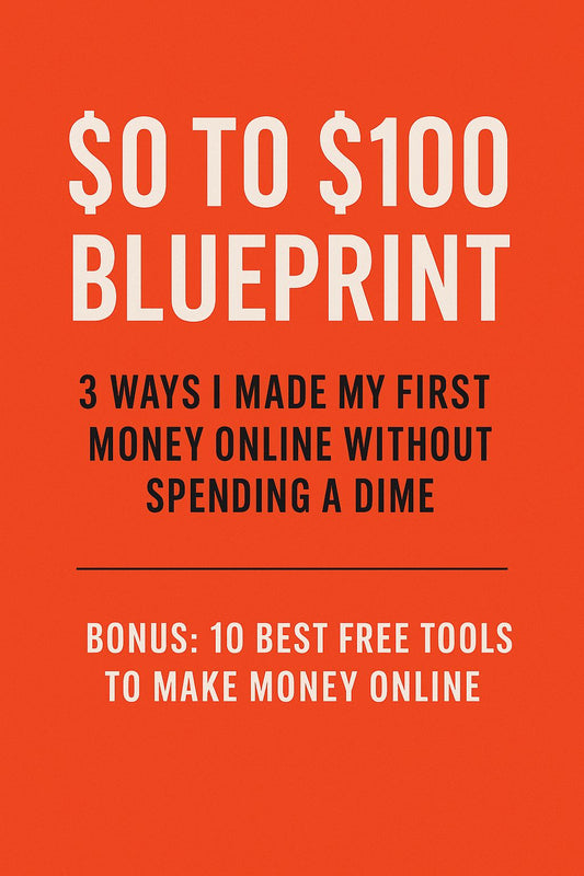 Book cover with text about making money online on an orange background