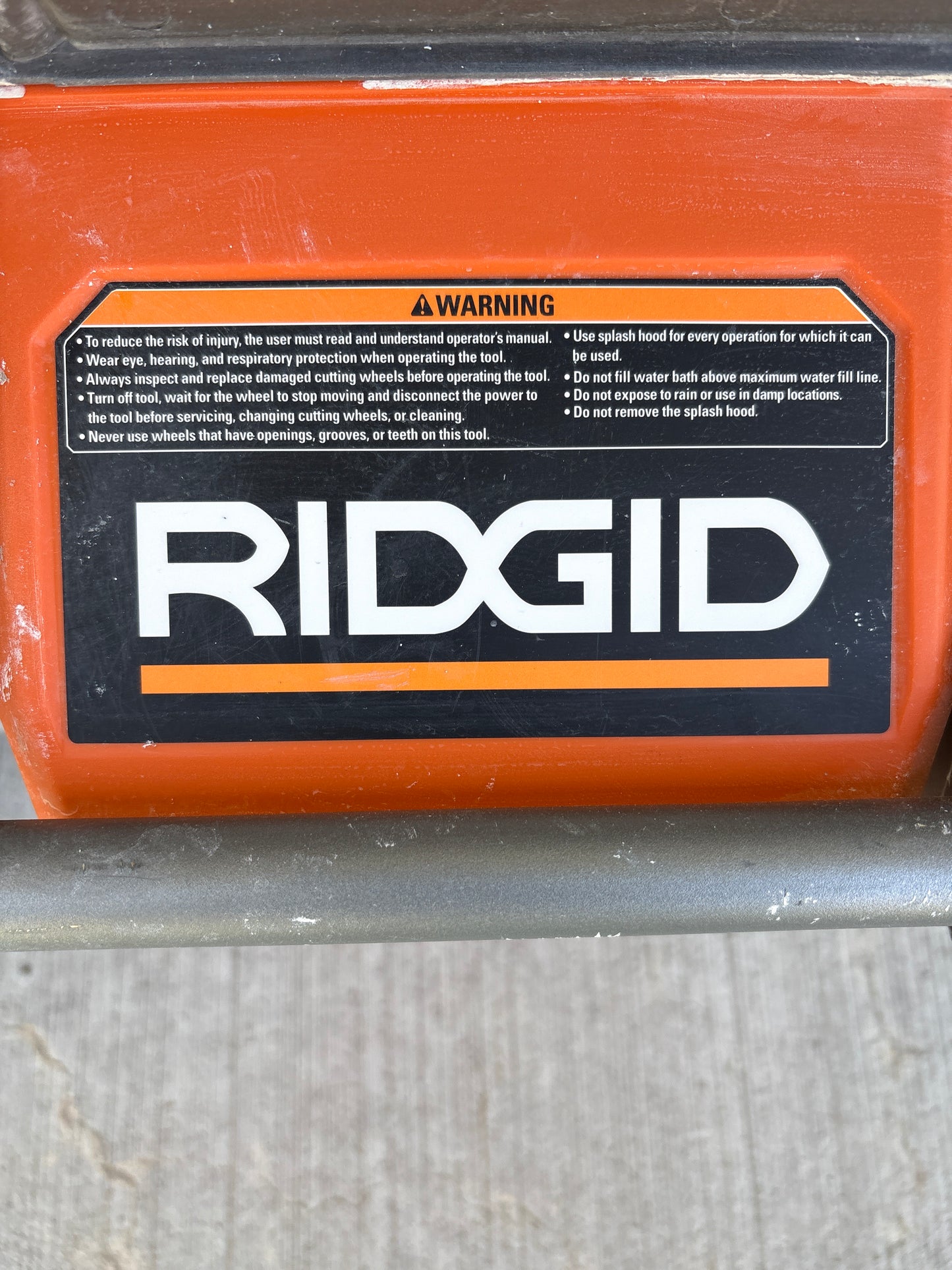 RIDGID Wet Tile Saw – Rent in Ottawa