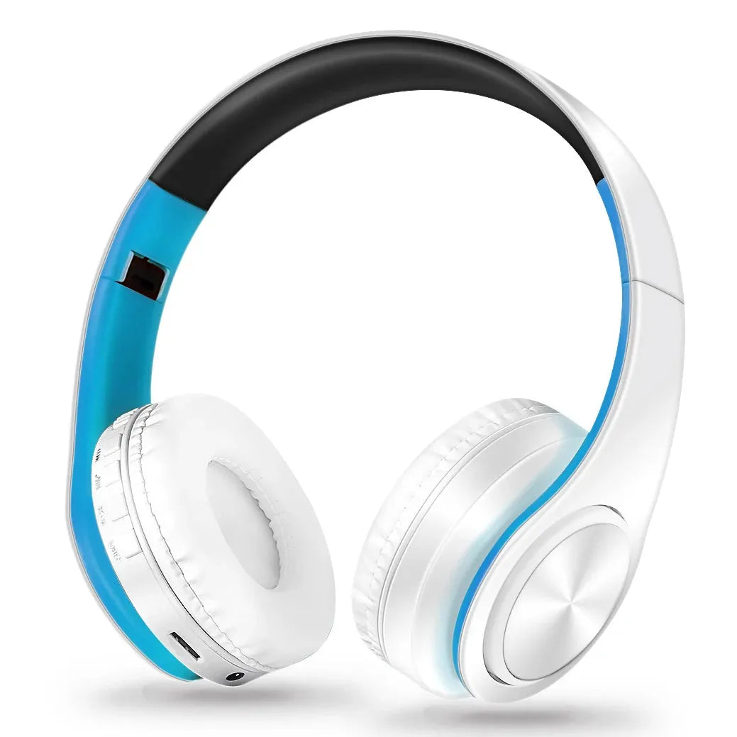 HiFi Stereo Bluetooth Headphones – FM Radio, SD Card & Built-In Mic