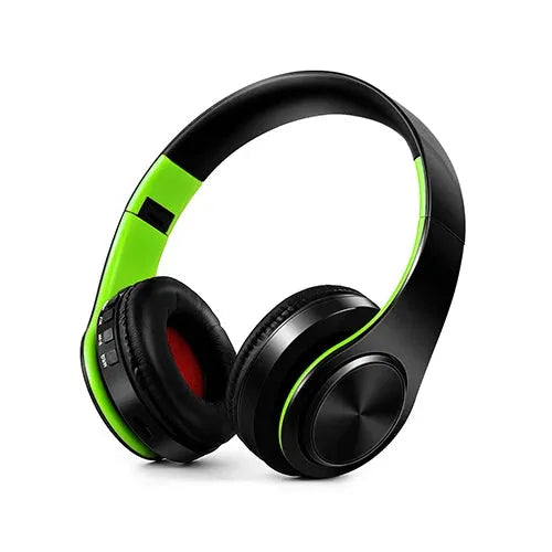 HiFi Stereo Bluetooth Headphones – FM Radio, SD Card & Built-In Mic