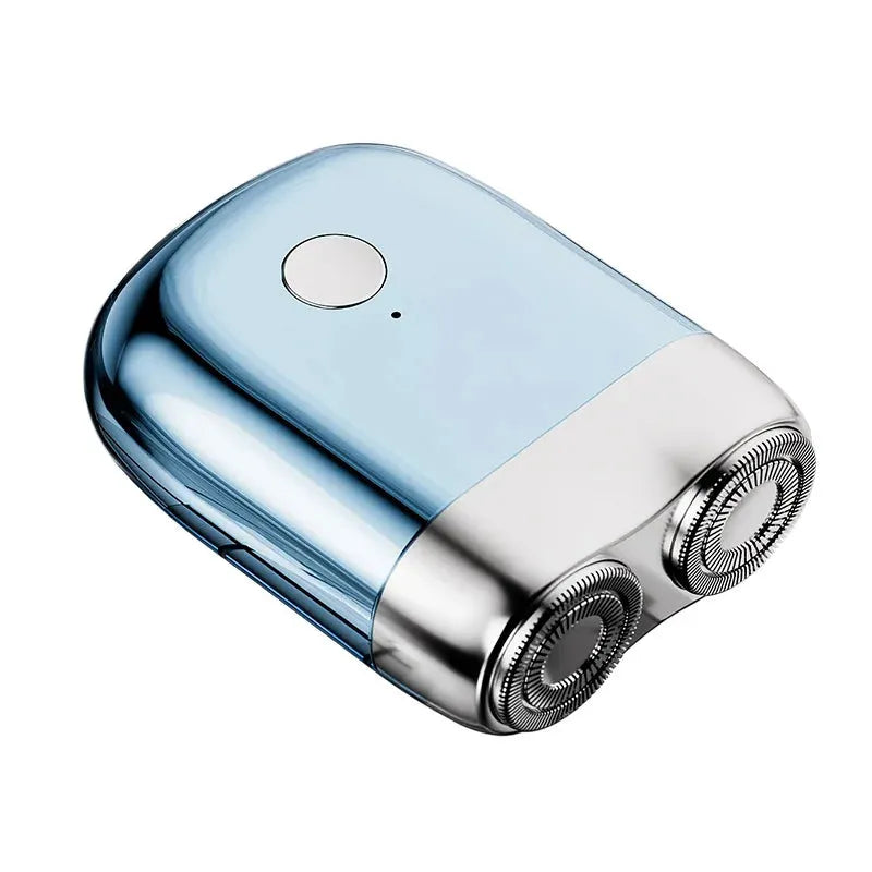 Mini Electric Shaver - IPX7 Waterproof Pocket Razor with Twin Rotary Blades for Men