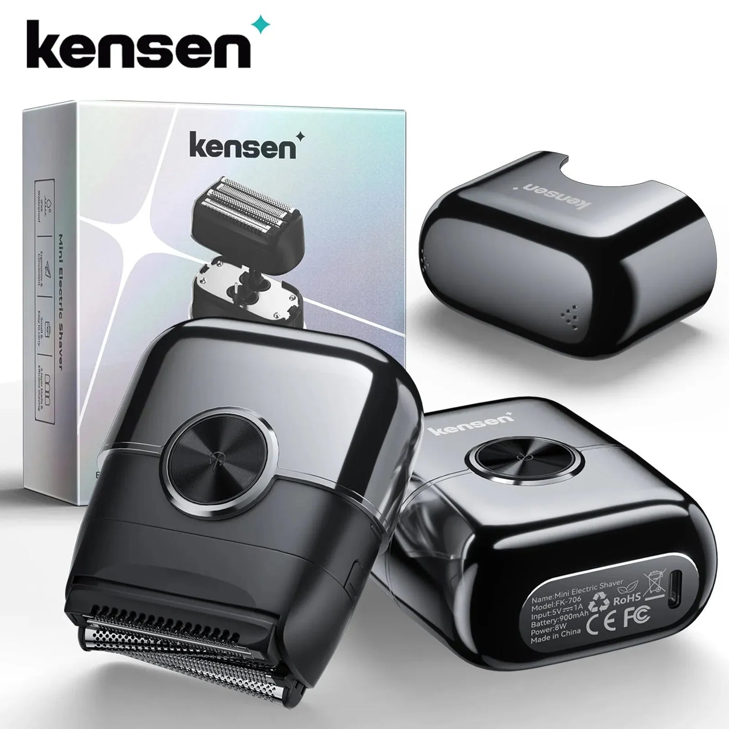 KENSEN S26 4D Floating Blade Electric Shaver - 8000RPM Waterproof Foil Razor for Men