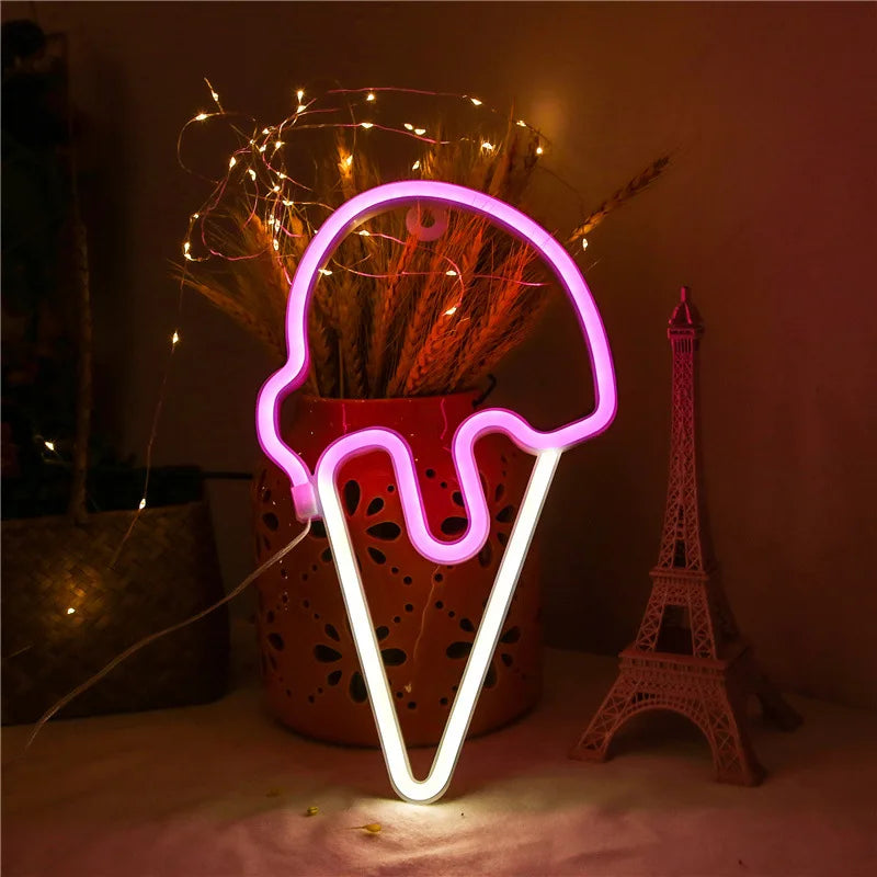 LED Neon Sign - USB & Battery Powered Glow Light for Bedroom, Gaming Room & Home Bar