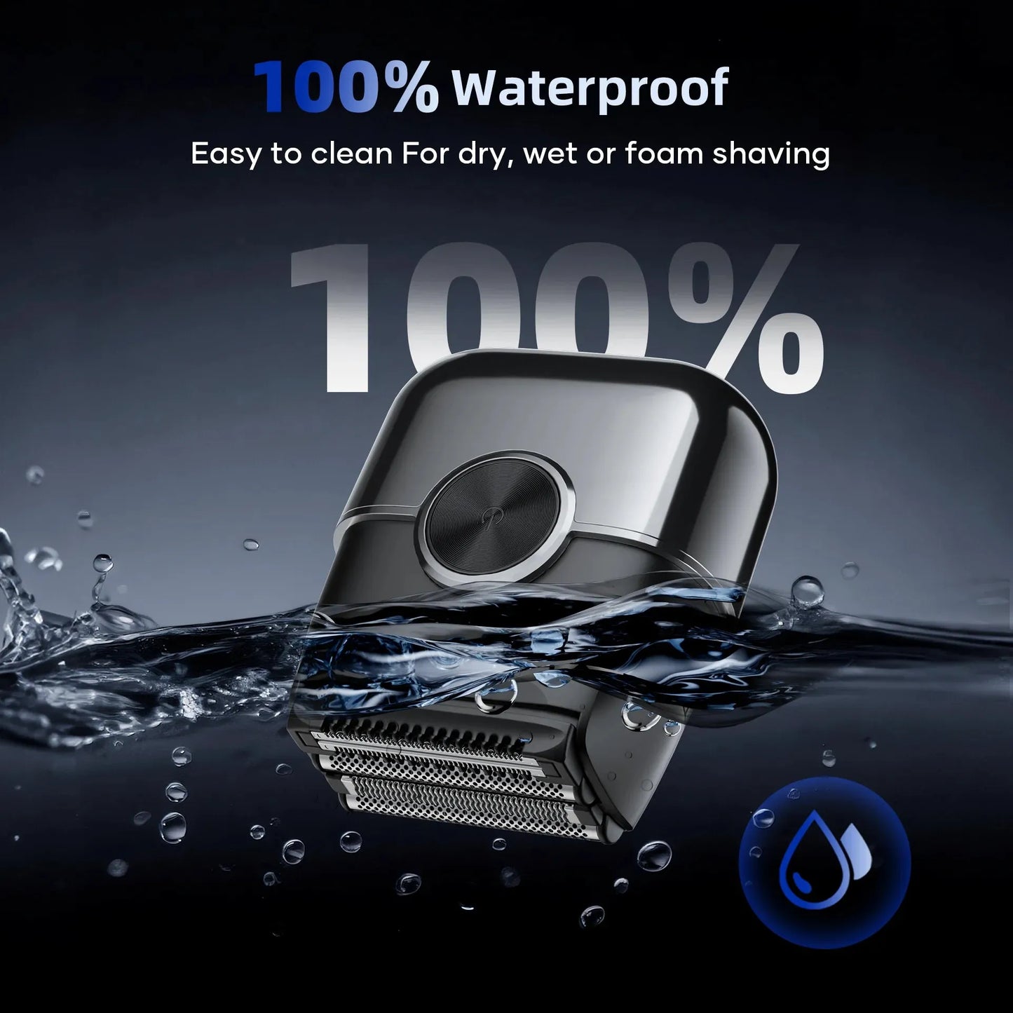 KENSEN S26 4D Floating Blade Electric Shaver - 8000RPM Waterproof Foil Razor for Men