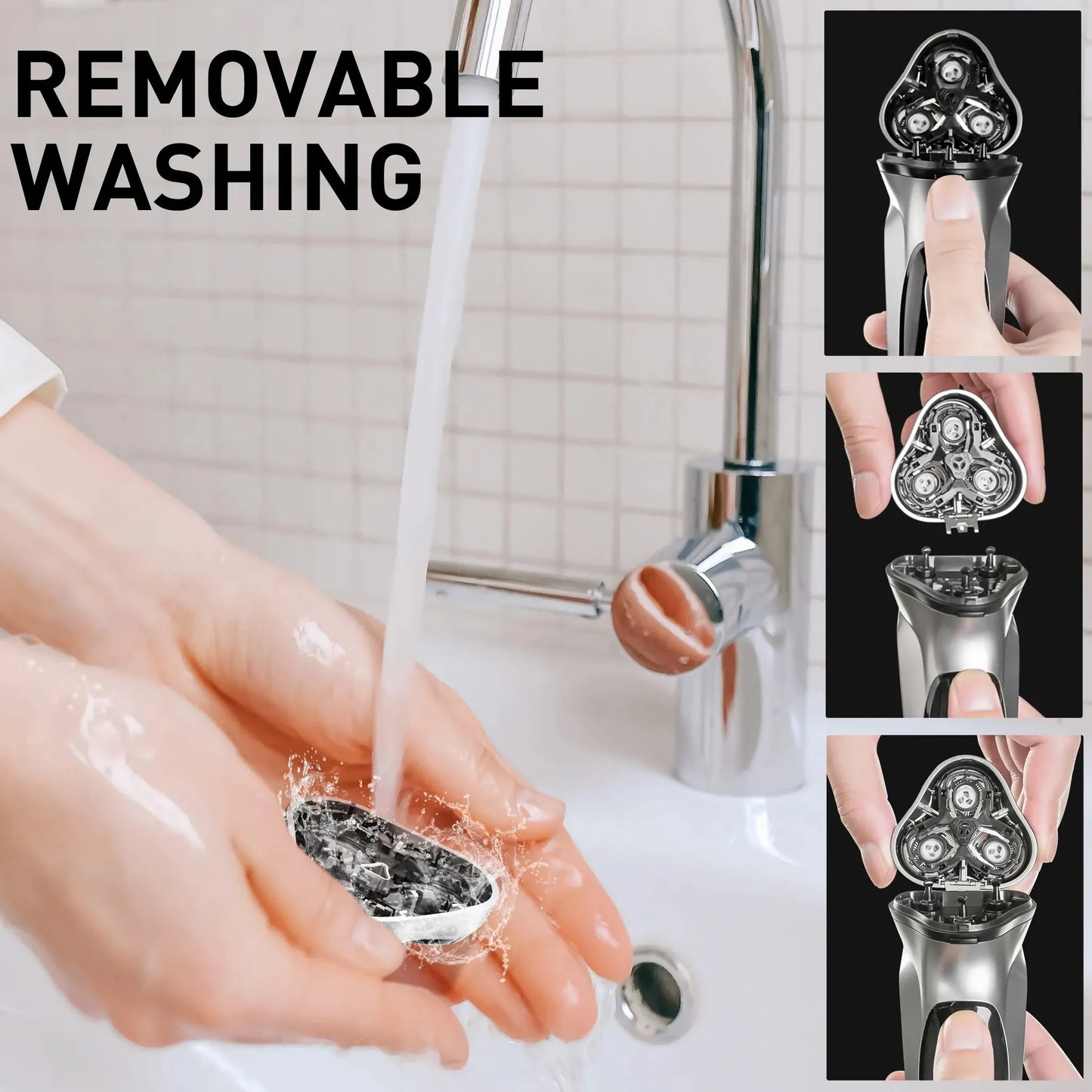ENCHEN Blackstone 3D Rotary Electric Shaver - Washable Type-C USB Rechargeable Beard Machine
