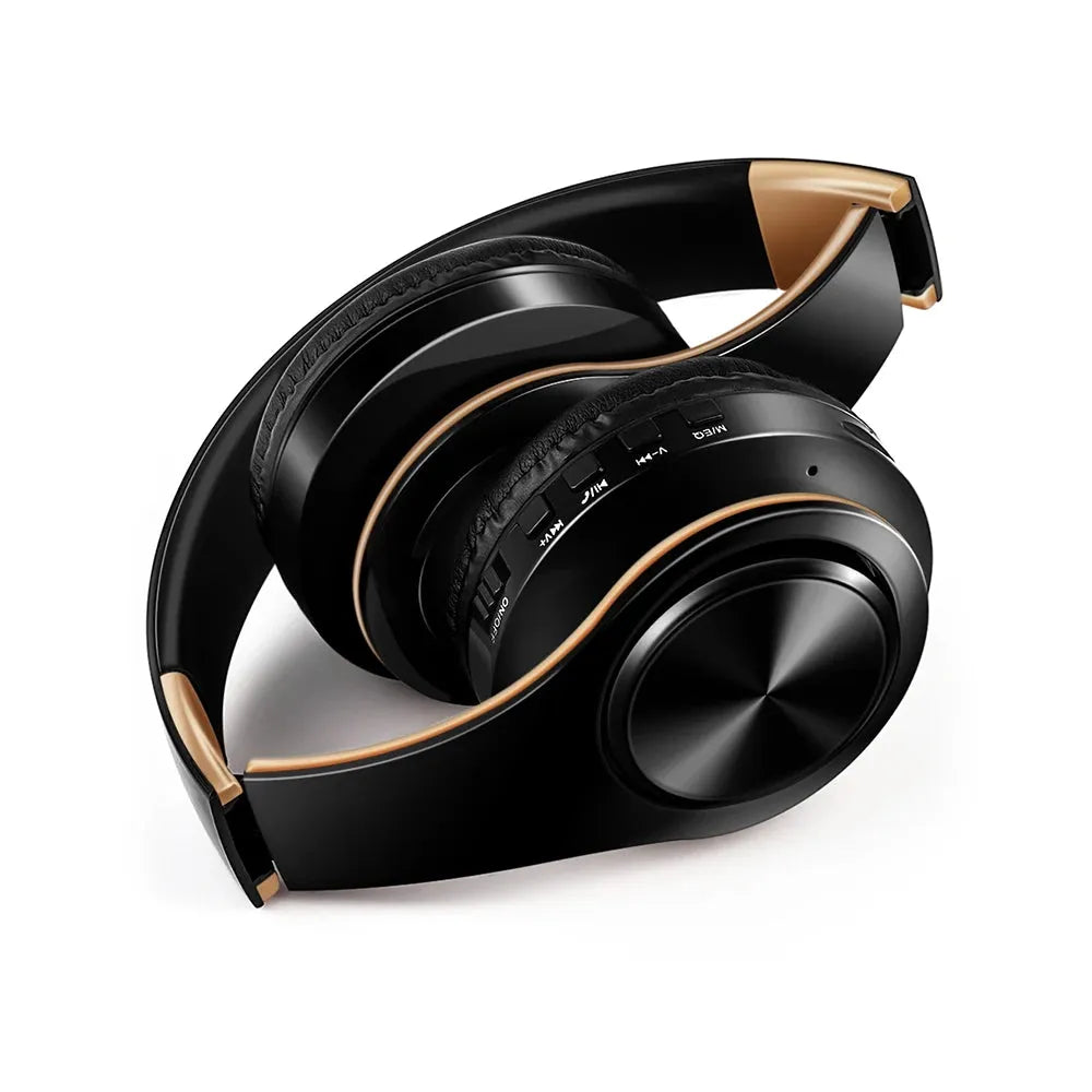 HiFi Stereo Bluetooth Headphones – FM Radio, SD Card & Built-In Mic