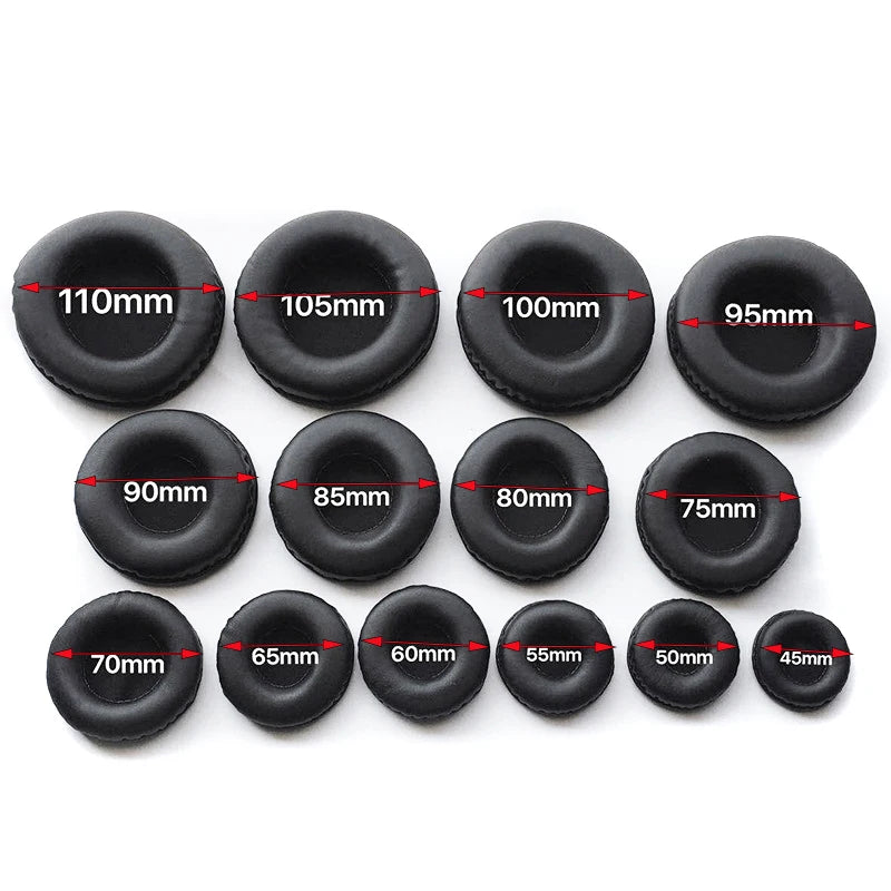 Replacement Headphone Ear Pads – Universal Foam & Leather Cushions (40–110mm)