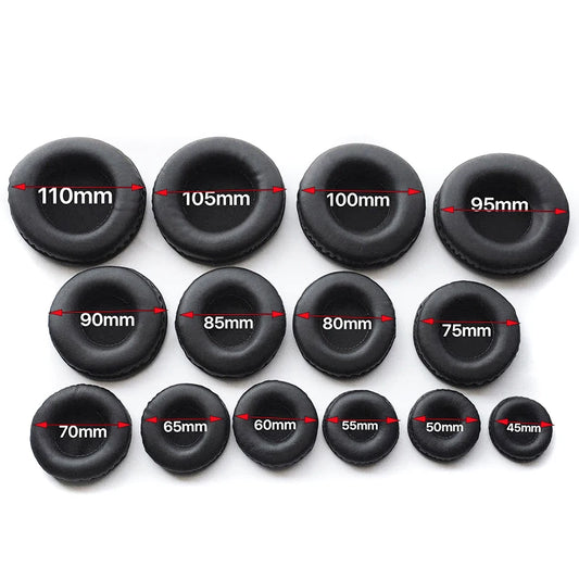 Replacement Headphone Ear Pads – Universal Foam & Leather Cushions (40–110mm)