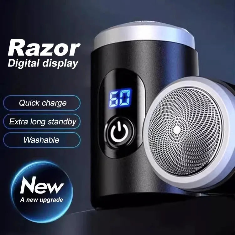 Men's LED Electric Shaver - Easy Clean Rechargeable Razor with Power Display
