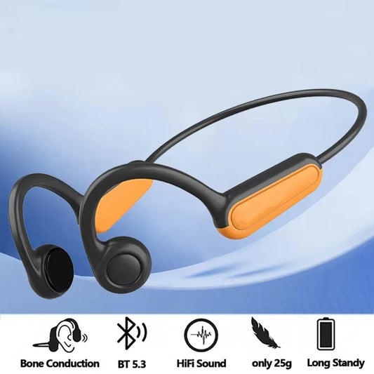 Bone Conduction Headphones - Open-Ear Wireless Bluetooth Sport Headset with Mic
