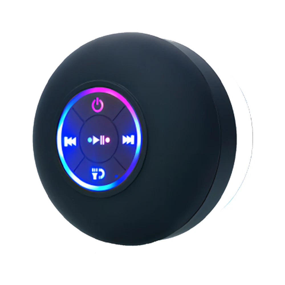 Noellie AquaGlow – LED Waterproof Bluetooth Speaker | Suction Cup | Shower & Outdoor