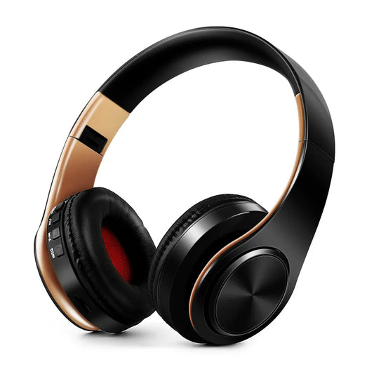 HiFi Stereo Bluetooth Headphones – FM Radio, SD Card & Built-In Mic