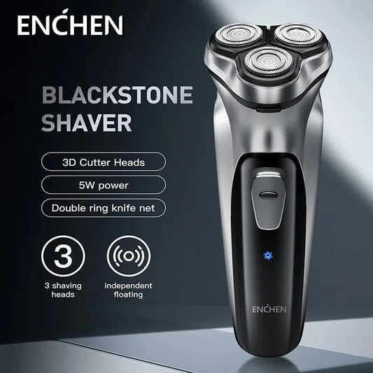 ENCHEN Blackstone 3D Rotary Electric Shaver - Washable Type-C USB Rechargeable Beard Machine