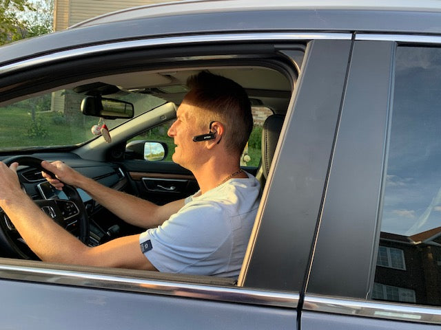 Noellie Bluetooth Earpiece: V5.0 Wireless, Noise-Canceling Mic, 24Hrs Talk, 1440Hrs Standby. Compatible with Phones, Tablets, Laptops. For Drivers